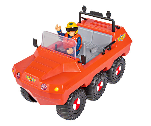 Dickie Toys Feuerwehrmann Sam 3er Set Fahrzeug Hubschrauber Boot Quad Spielzeug 