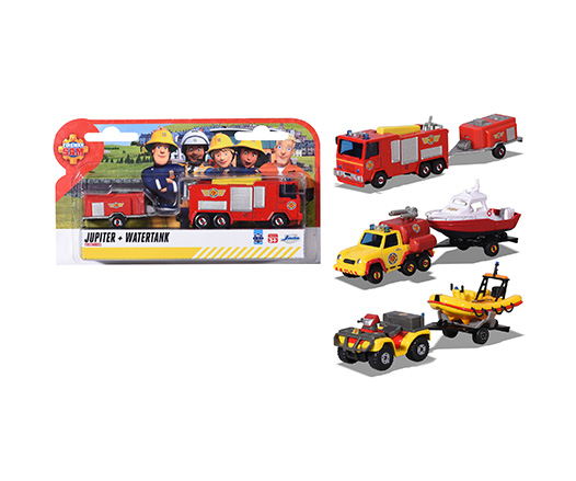 Sam Fahrzeuge mit Anhänger Set, 3-sort.  203092002